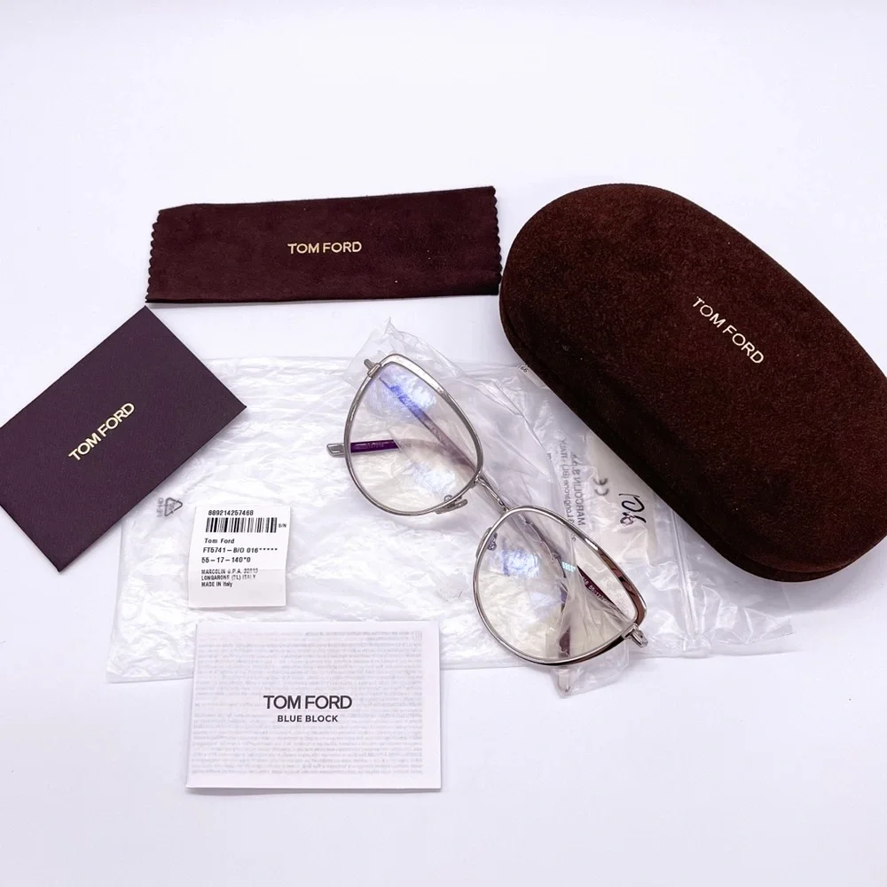 NEW TF5741/B 016 EYEGLASSES TOM FORD FT5741/B 016 + AR COATING EYEWEAR TOM FORD